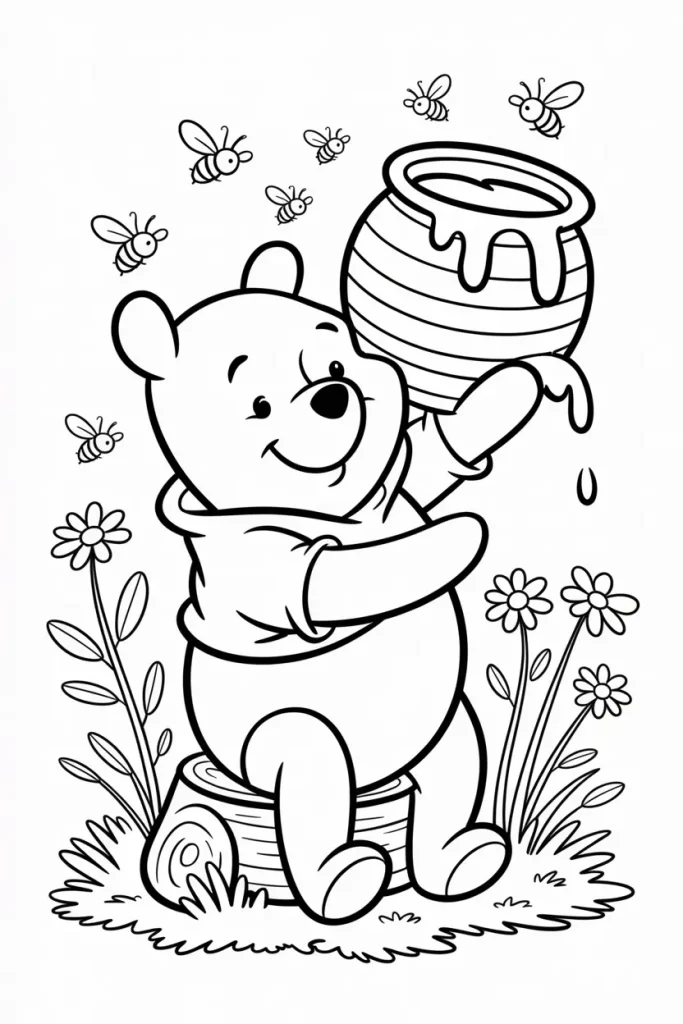 easy coloring pages for kids disney