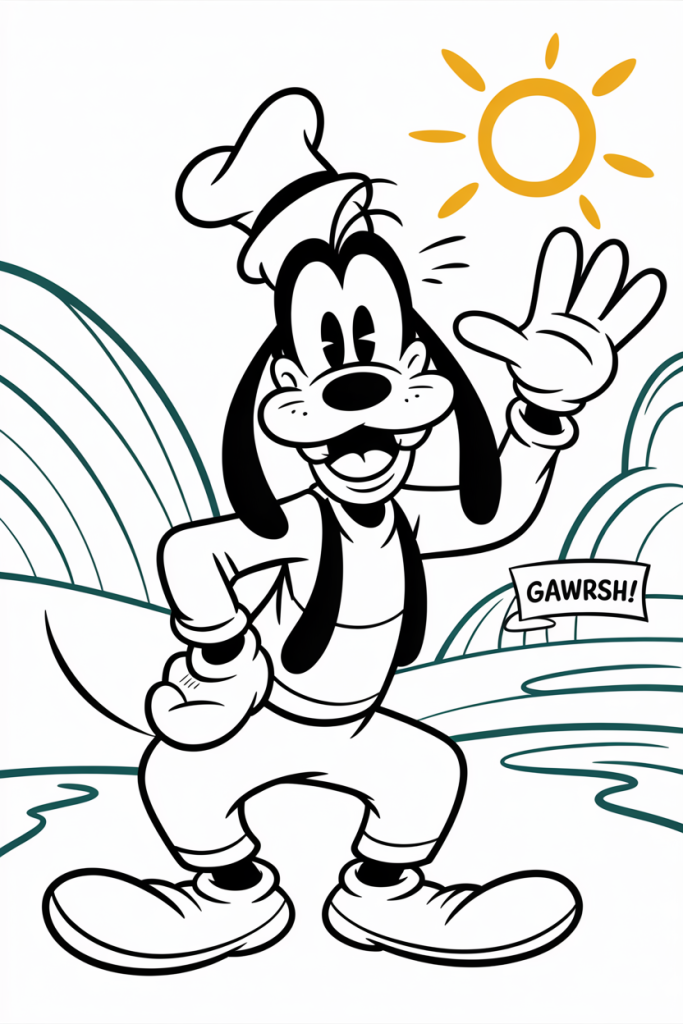 easy coloring pages for kids disney