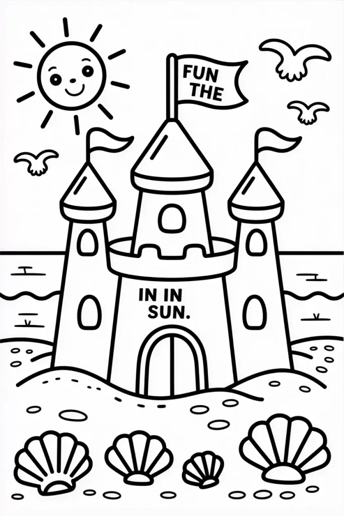 aesthetic summer coloring pages