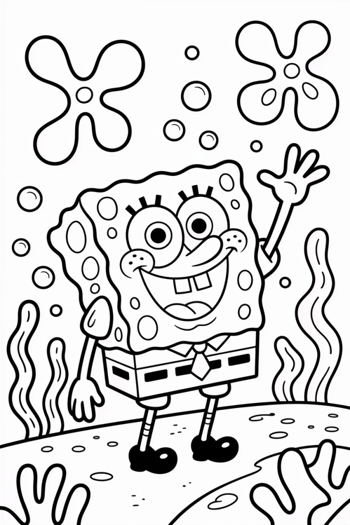 easy coloring pages for kids