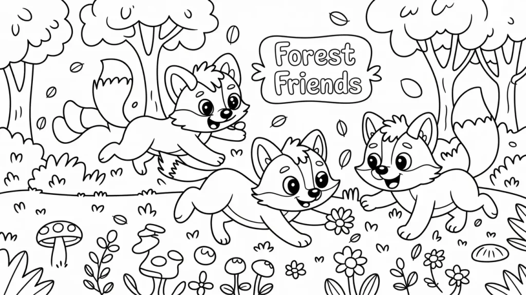 Cute Coloring Pages for Kids