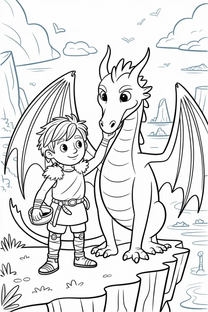 Printable How to Train Your Dragon Coloring Pages
