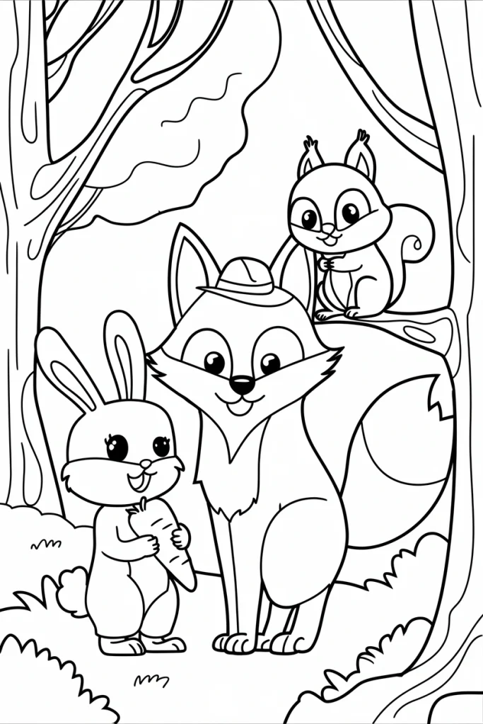 Cute Animal Coloring Pages