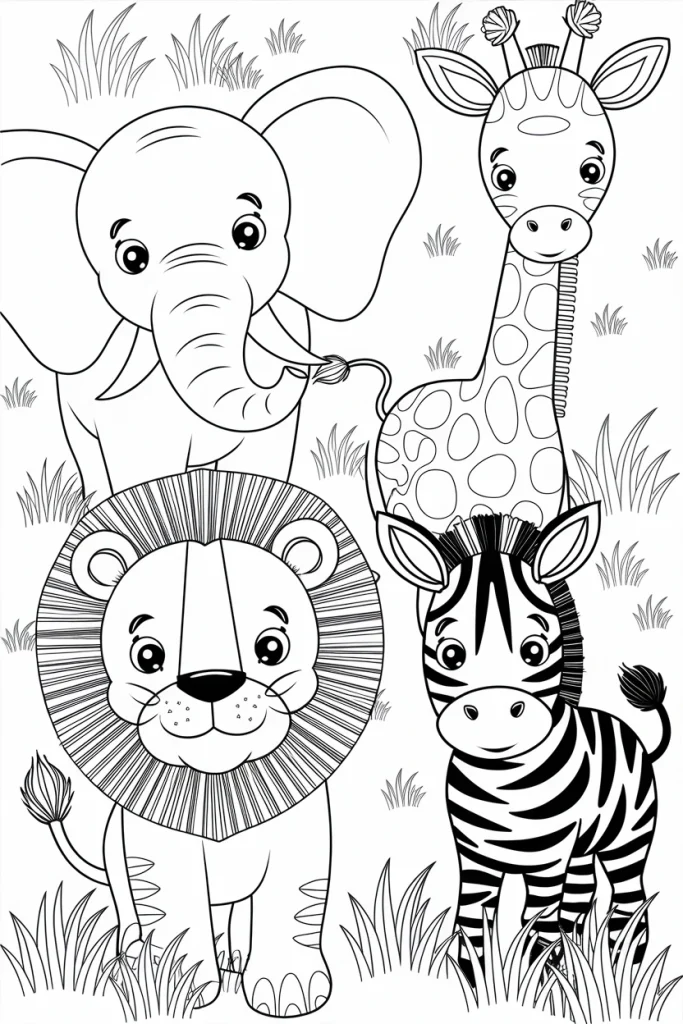 Cute Animal Coloring Pages