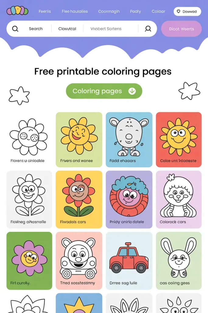 Easy Coloring Pages for Kids