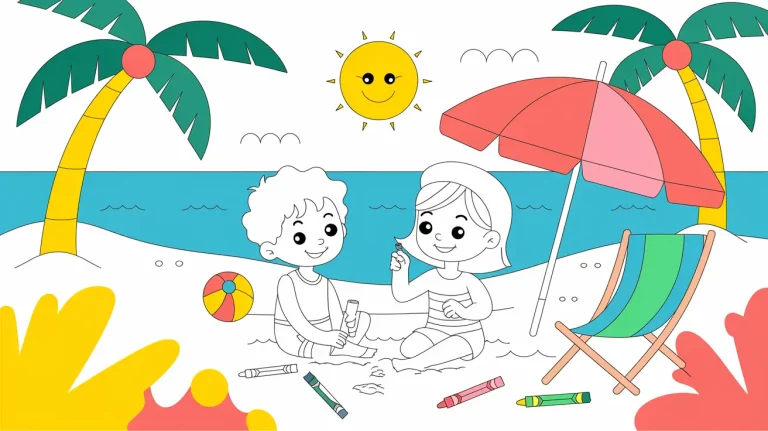 Summer Coloring Pages for Kids