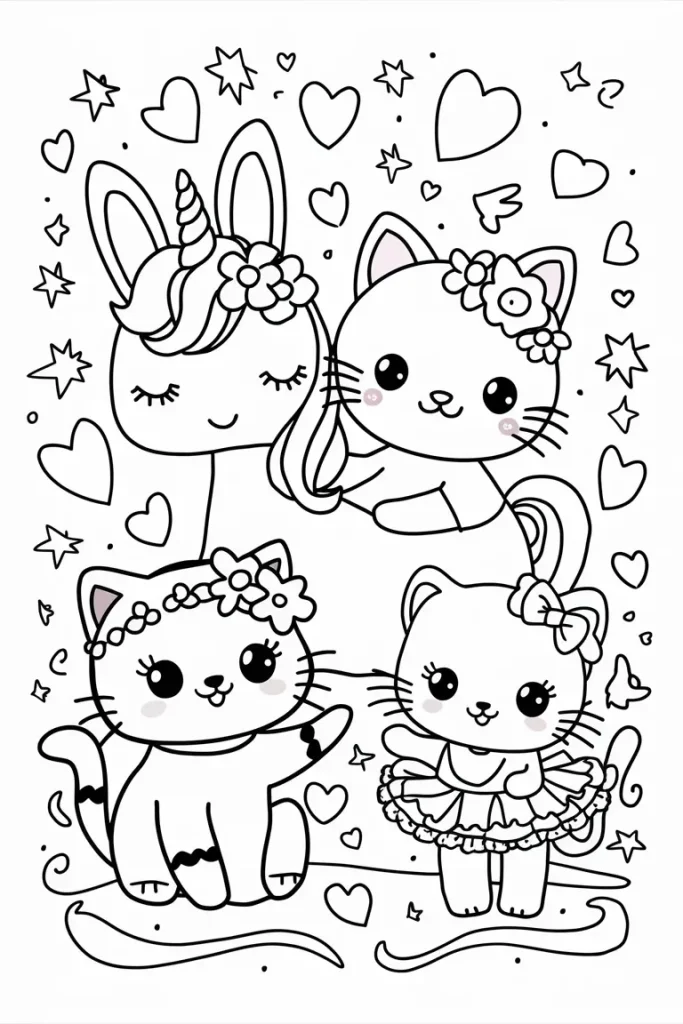 Cute Animal Coloring Pages for Girls