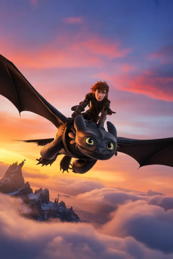 Simple Outline Of Toothless Coloring Sheet