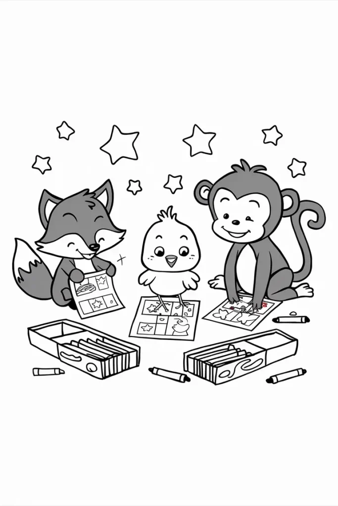 Cute Animal Coloring Pages