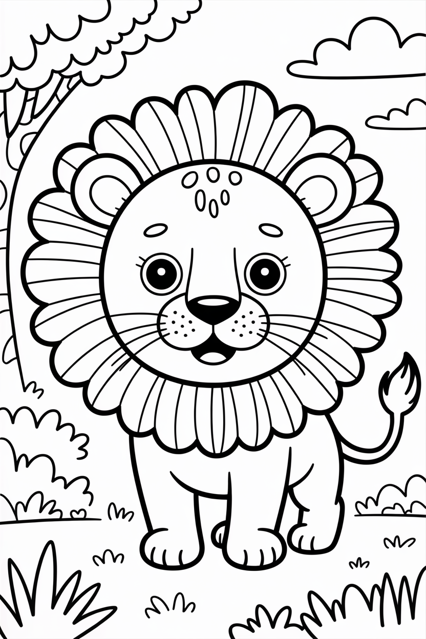 easy animal coloring pages pdf free download