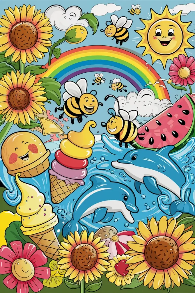 free summer coloring pages