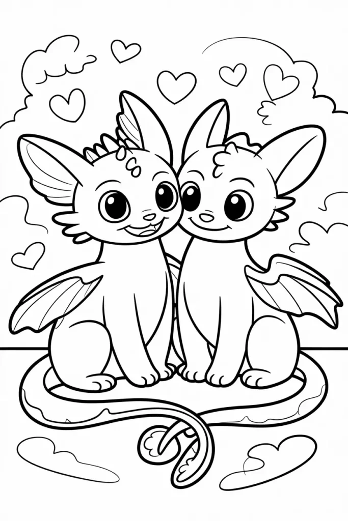 how to train your dragon coloring pages light fury and toothless