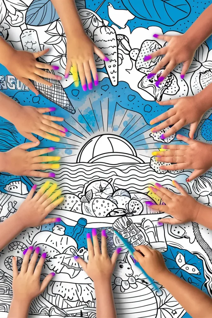 summer coloring pages for kids fruits