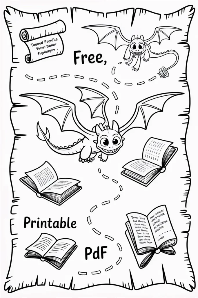 Printable How to Train Your Dragon Coloring Pages