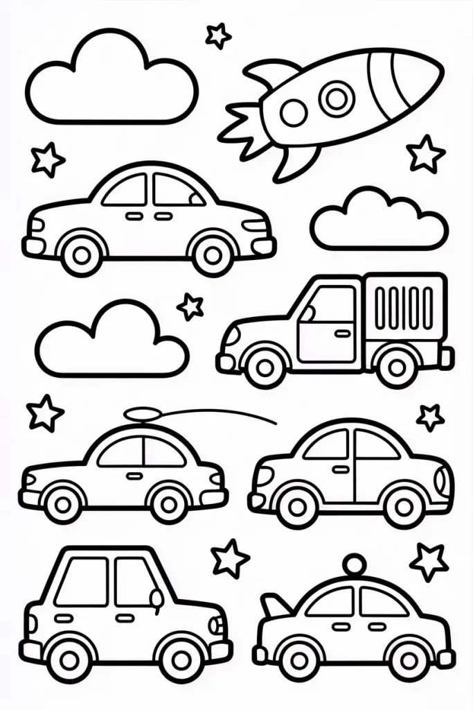 Easy Coloring Pages for Kids