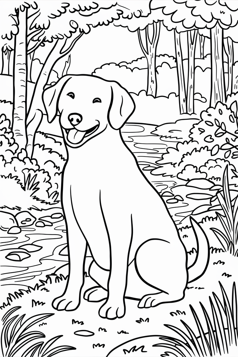 dog coloring pages easy