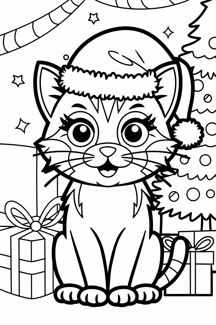 cat coloring pages free printable