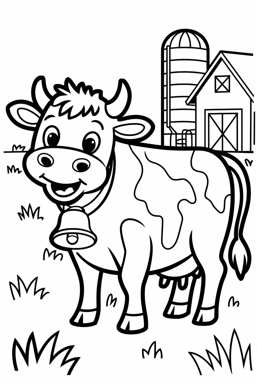 cow coloring pages for kids 