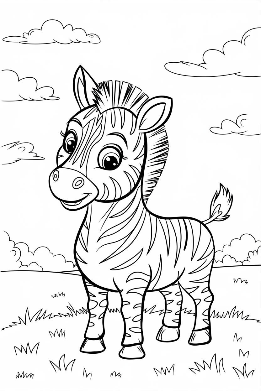 baby zebra coloring pages 
