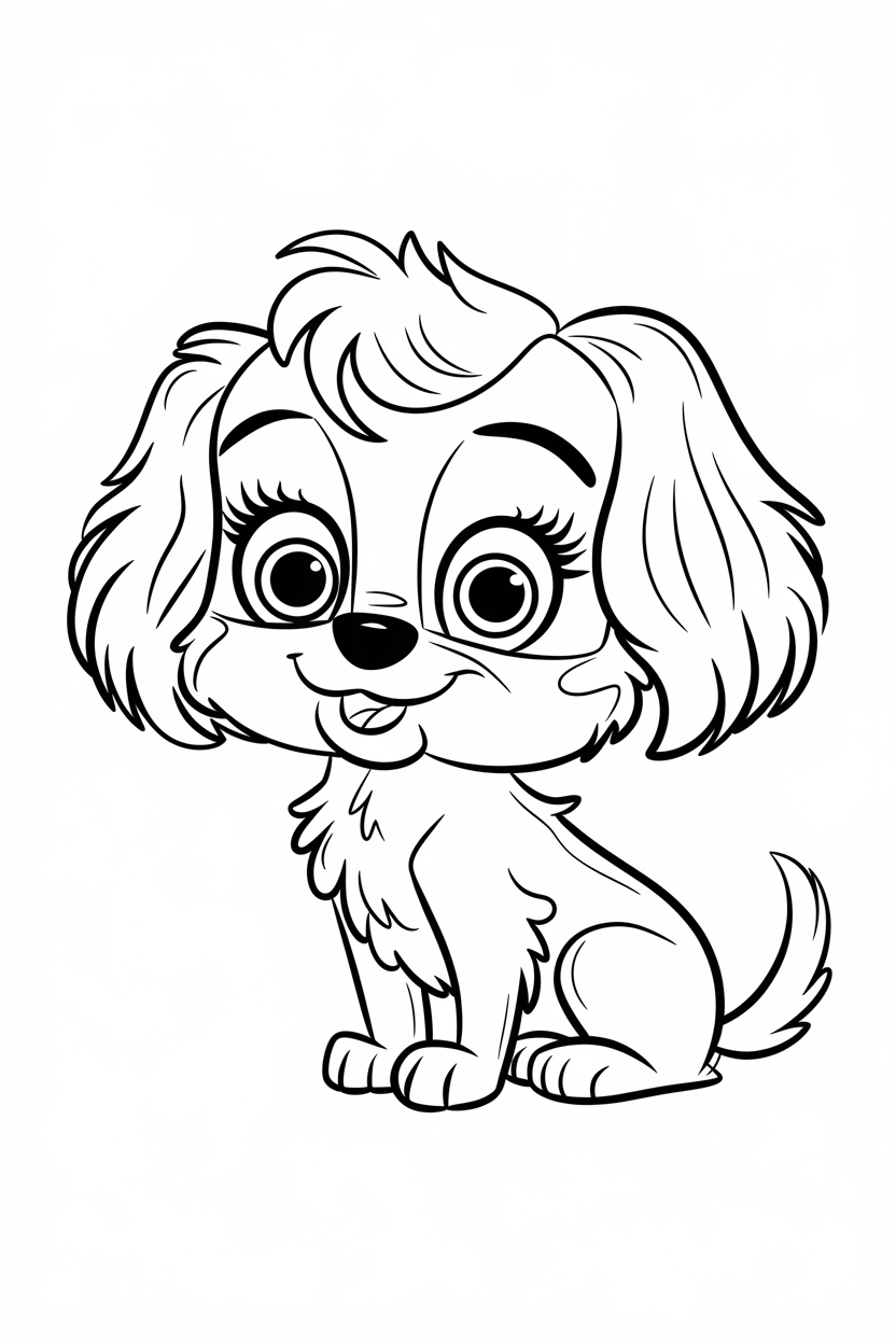 dog coloring pages easy