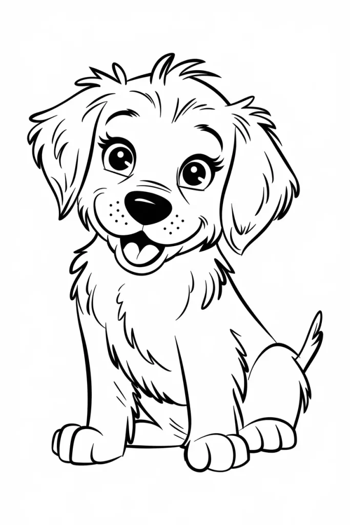 puppy coloring pages for kids