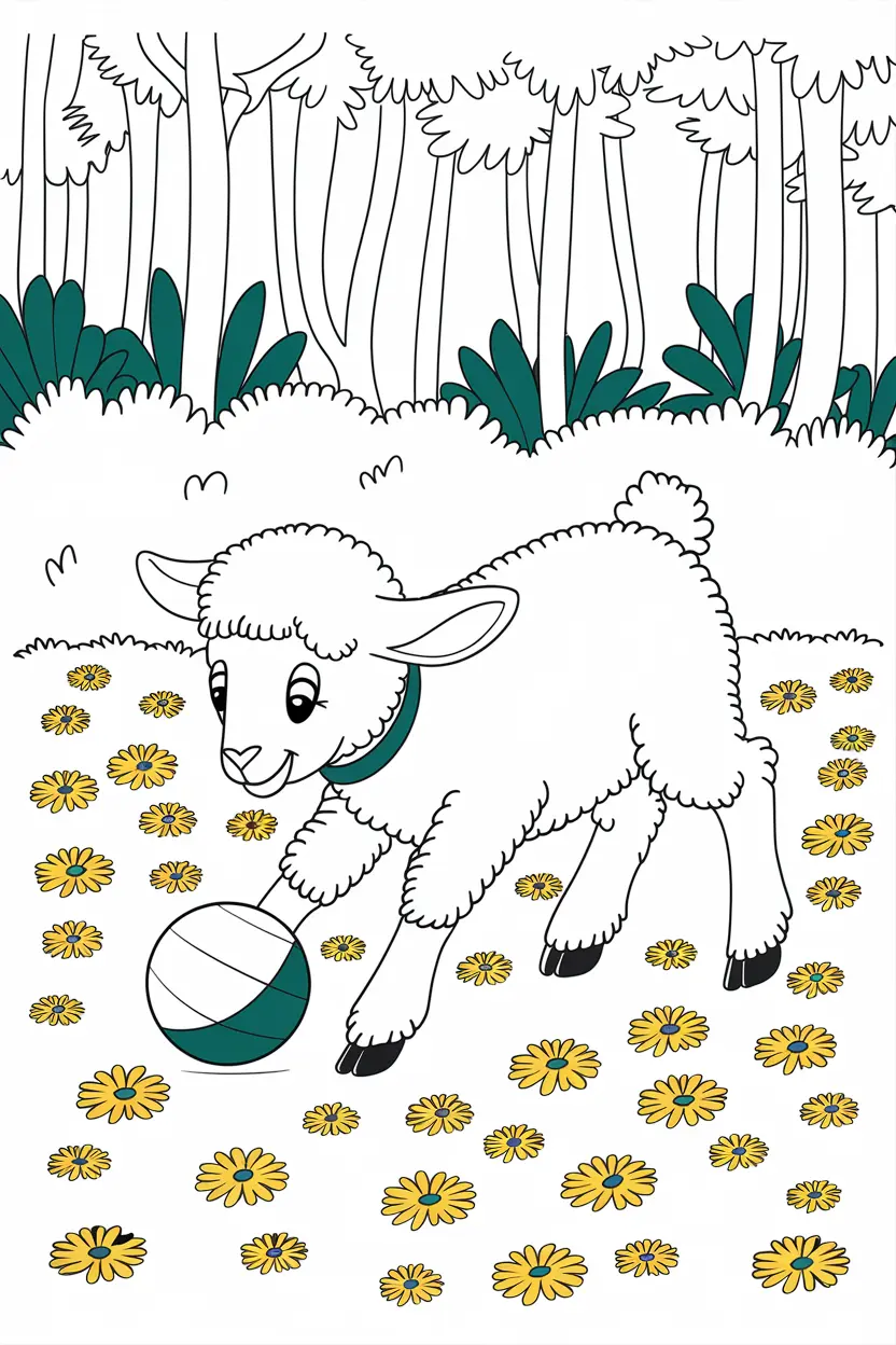 lamb coloring pages preschool