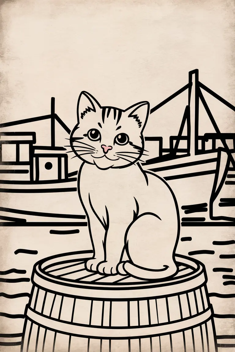 cat coloring pages for kids