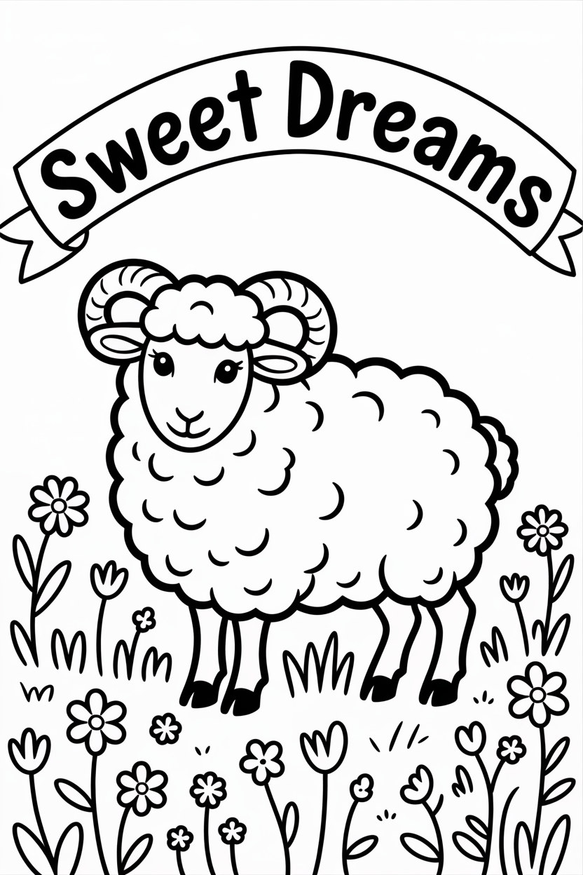 Sheep coloring pages free printable