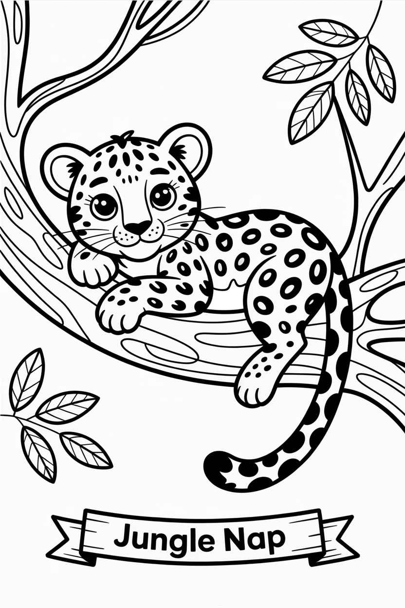 leopard coloring page free