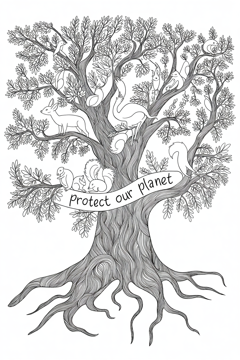 nature coloring pages pdf