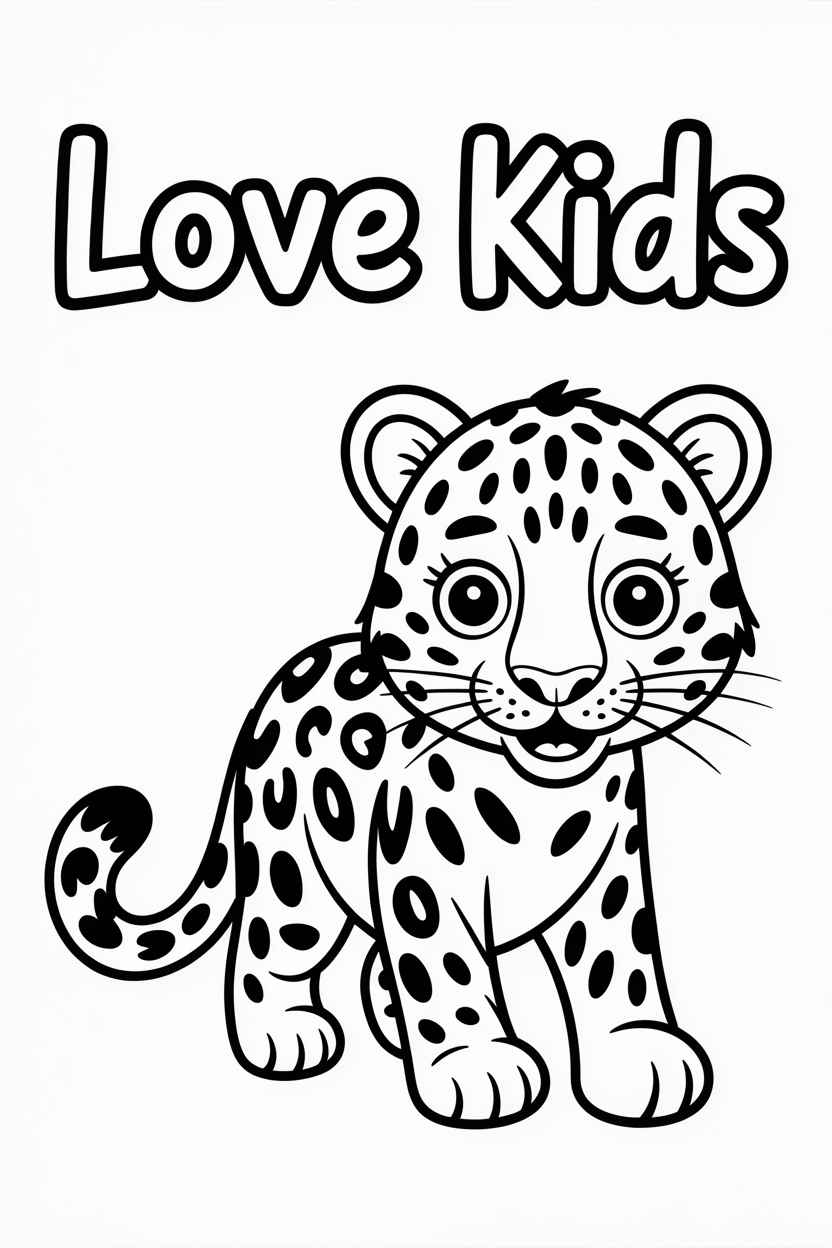 leopard coloring page free
