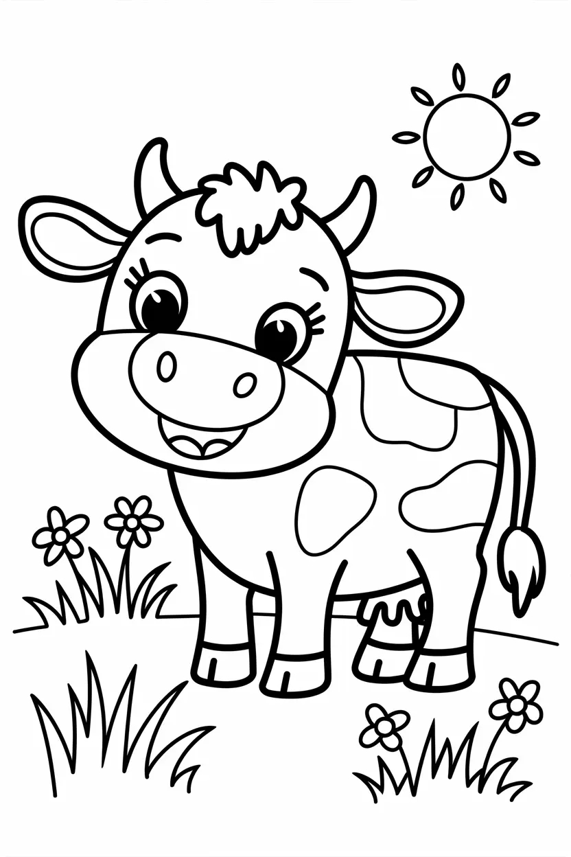 cow coloring pages for teens