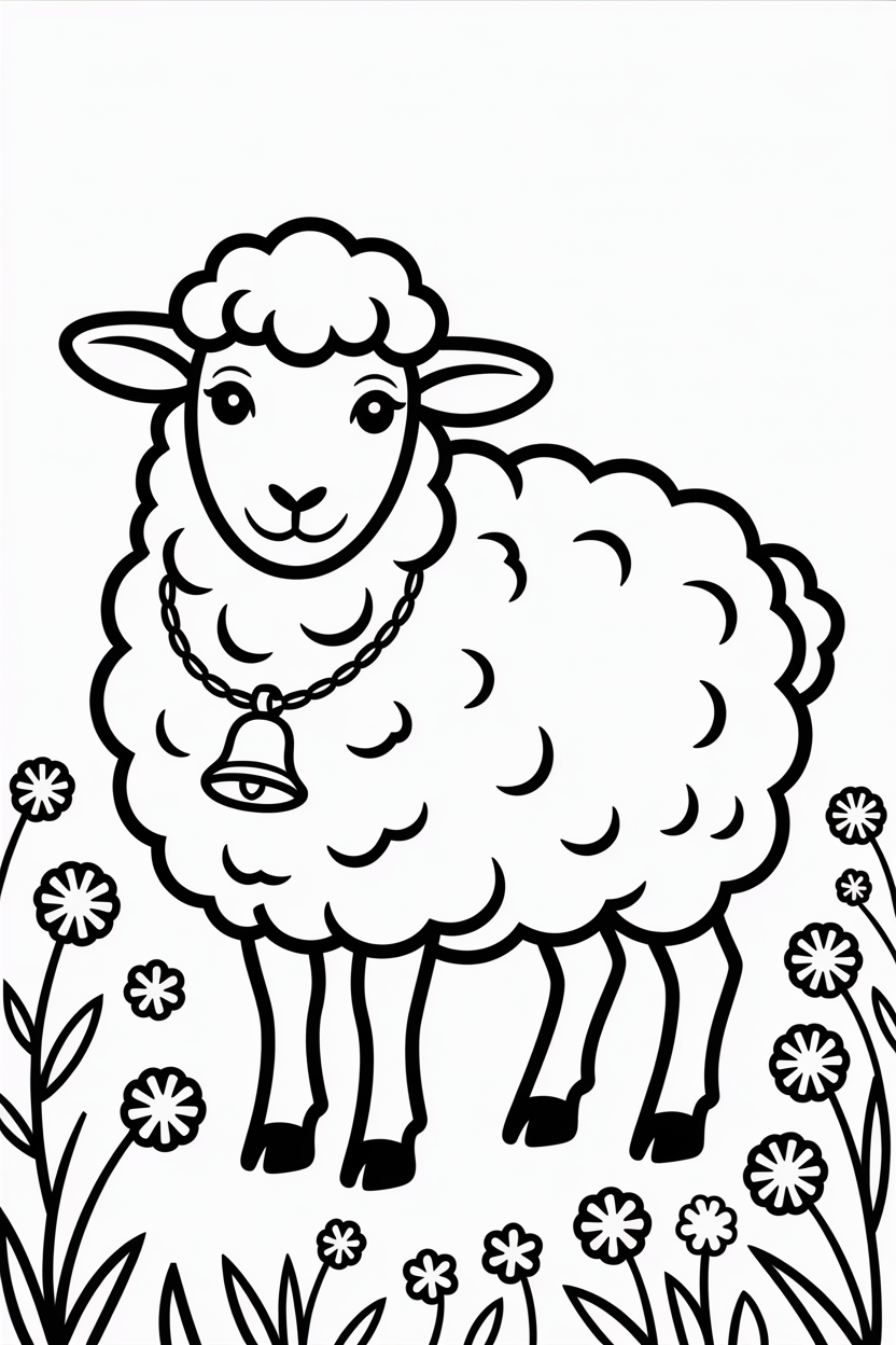sheep coloring pages free
