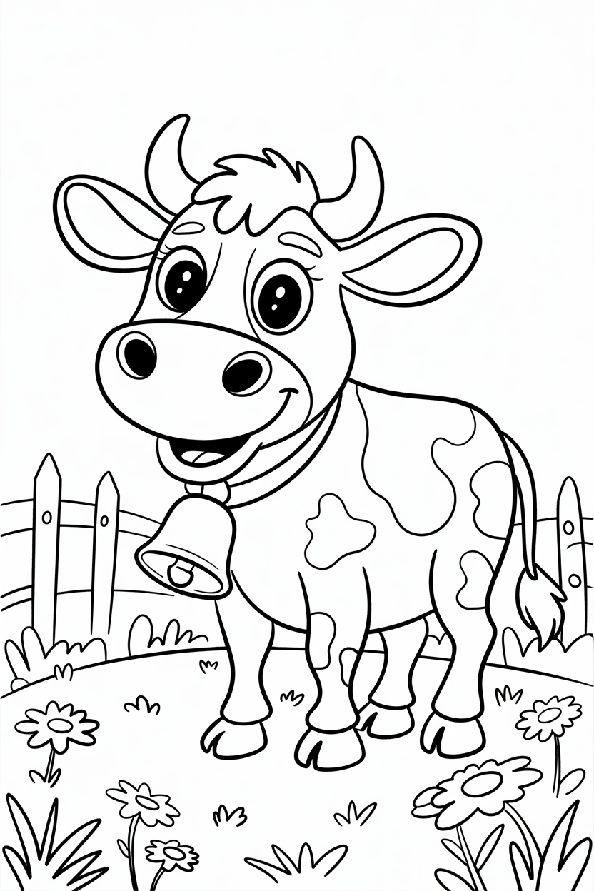 cow coloring pages free 