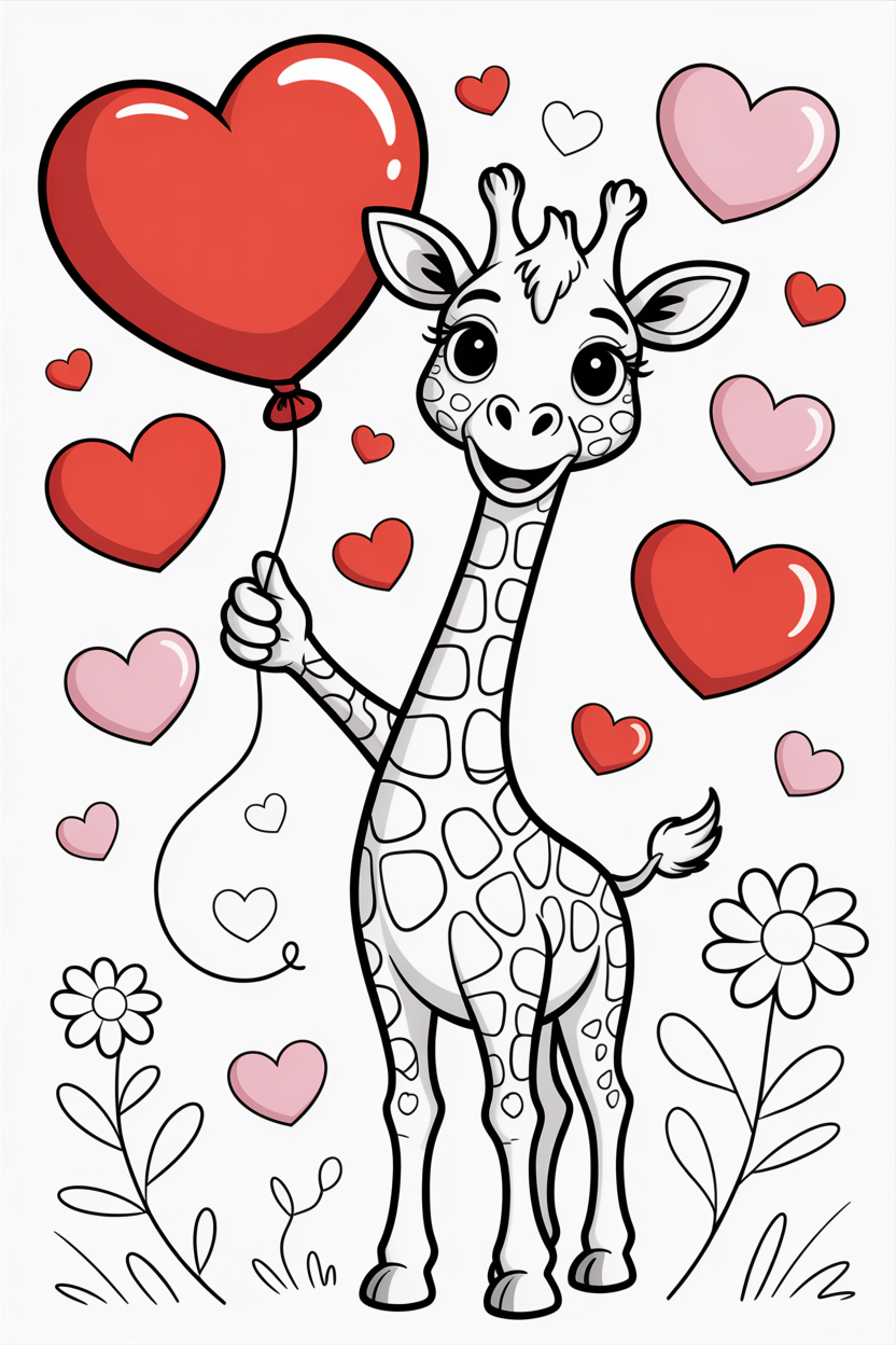 giraffe coloring pages pdf