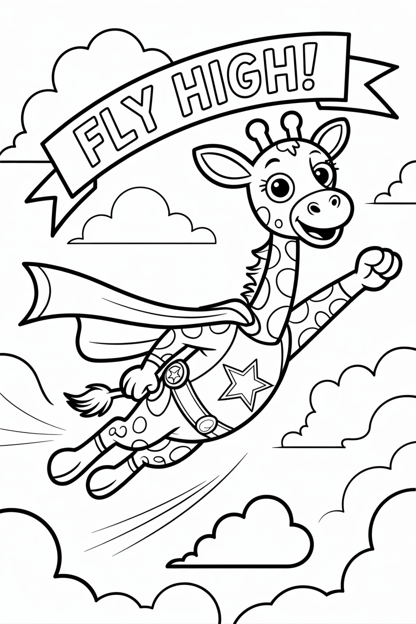giraffe coloring pages pdf