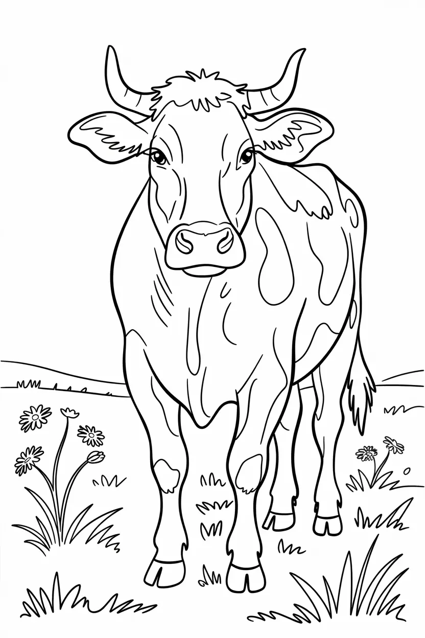 cow coloring pages for kids 