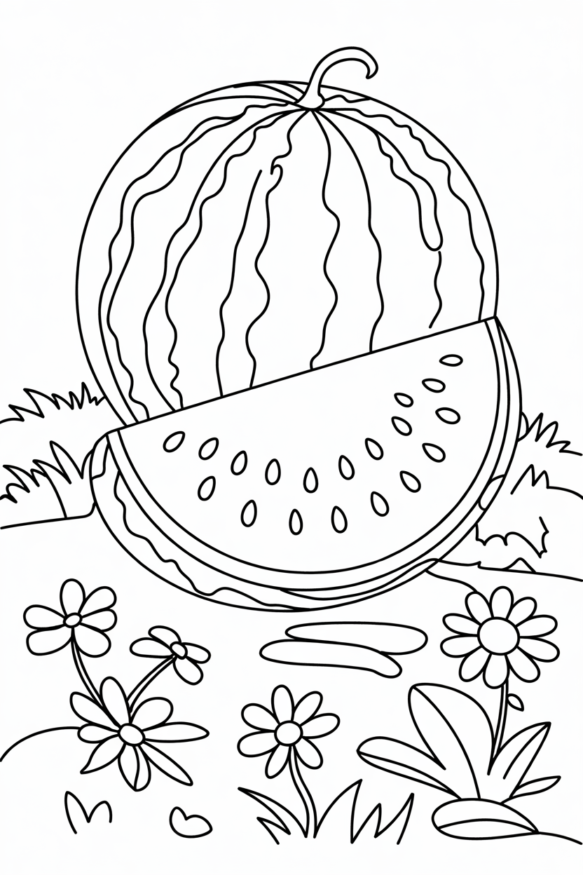 cute fruit coloring pages