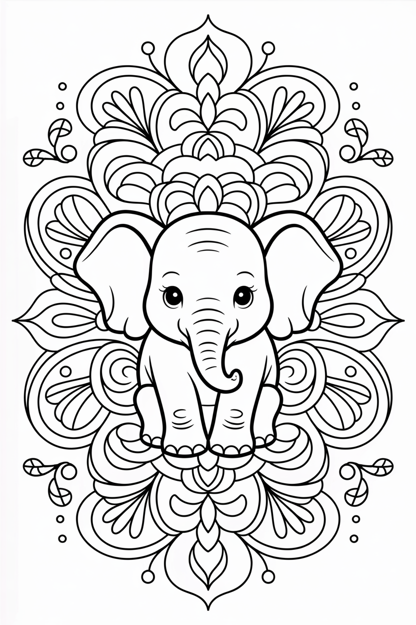 elephant coloring pages 4u