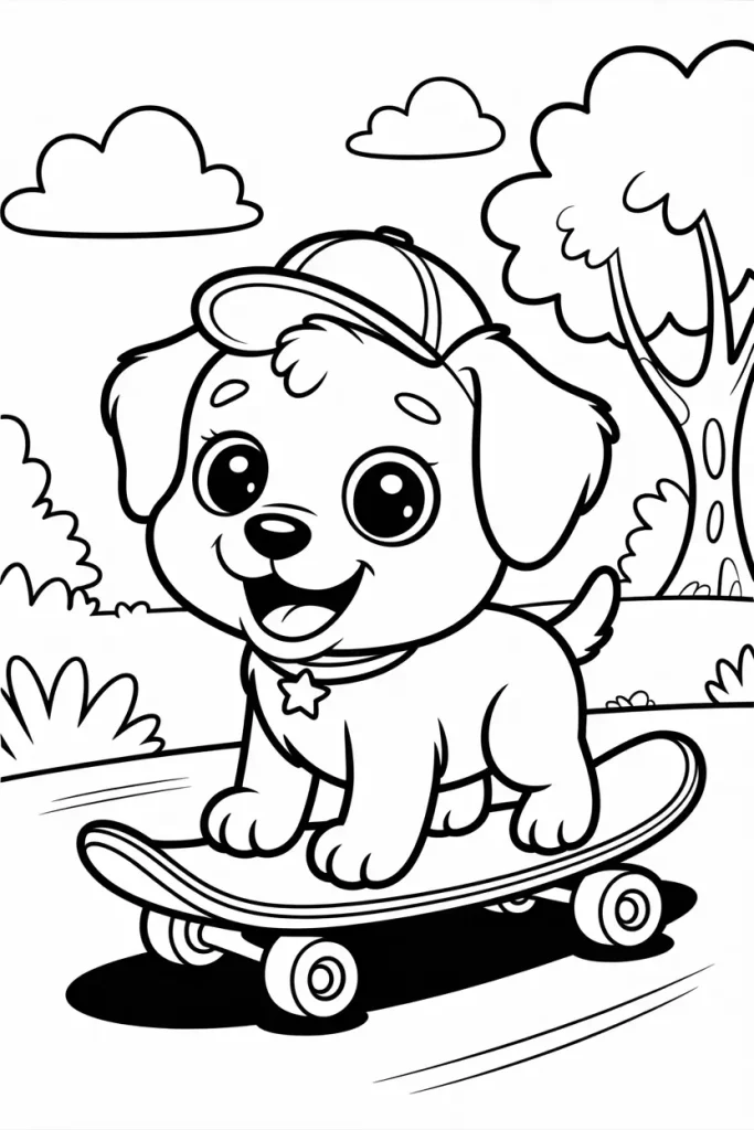 puppy coloring pages printable