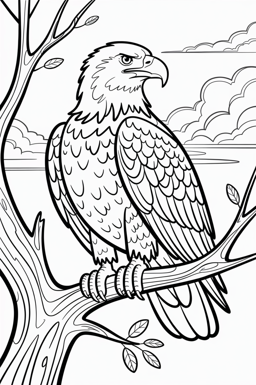 bald eagle coloring page