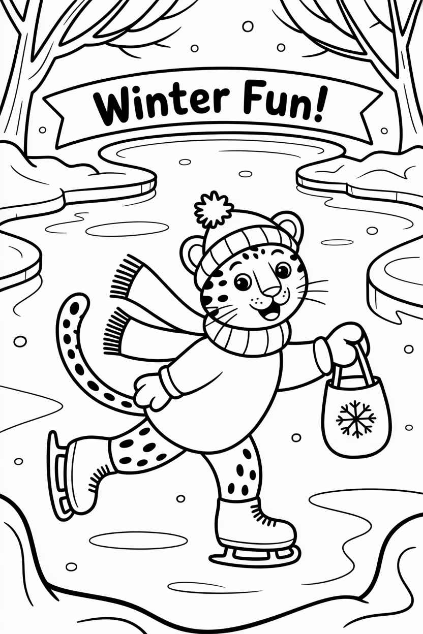 realistic leopard coloring pages