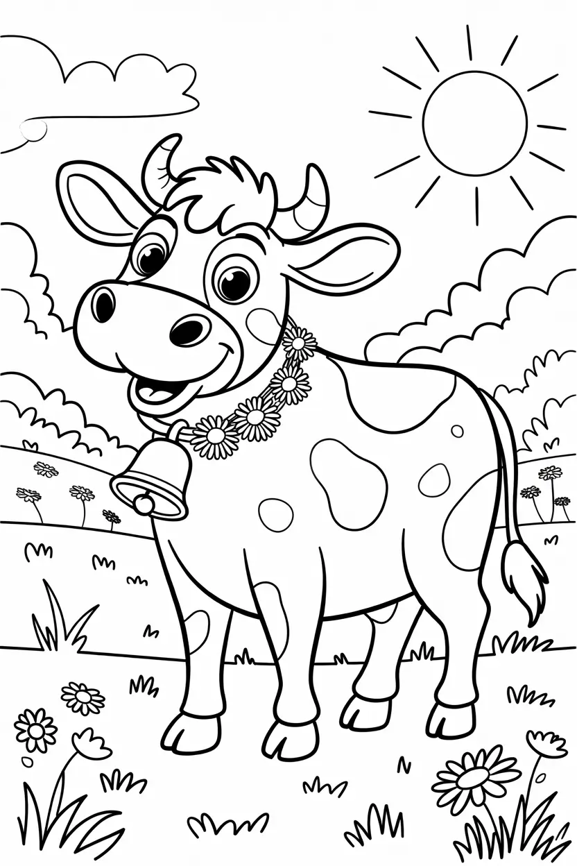 cow coloring pages for adults 