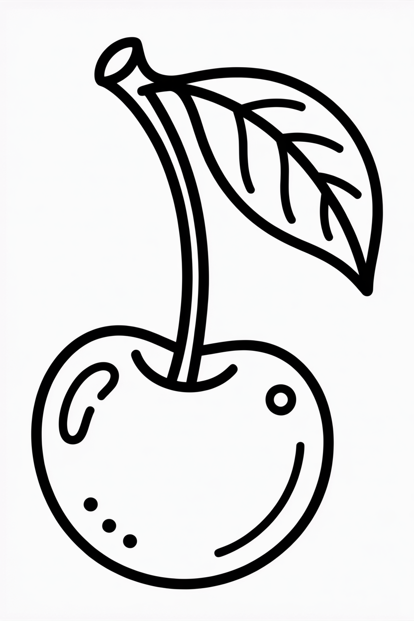 cherry coloring pages printable