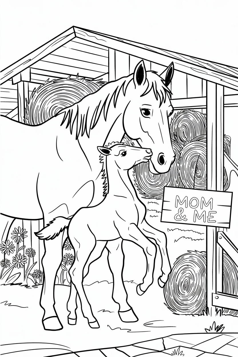 horse coloring pages for adults 