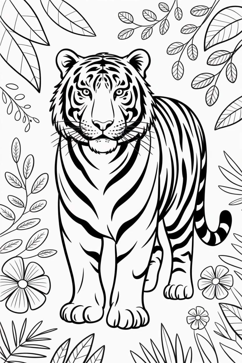 tiger coloring pages for adults