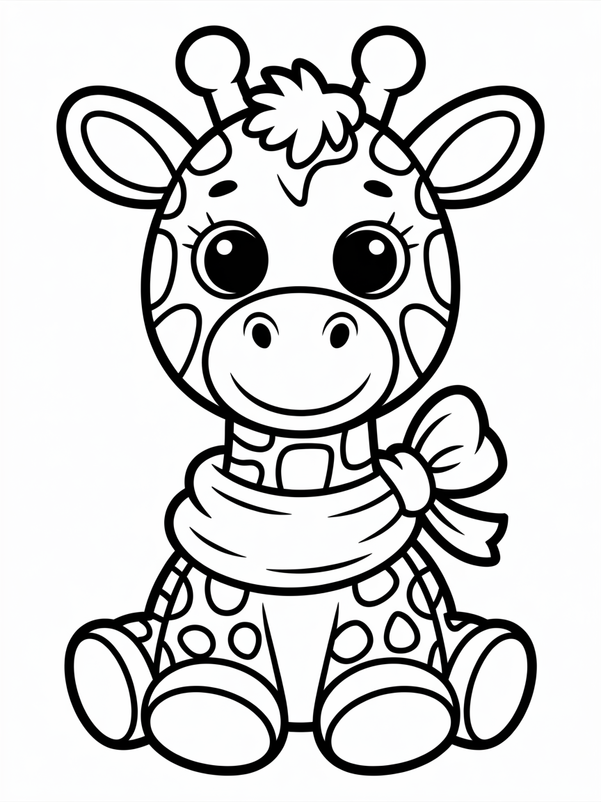 baby giraffe coloring pages