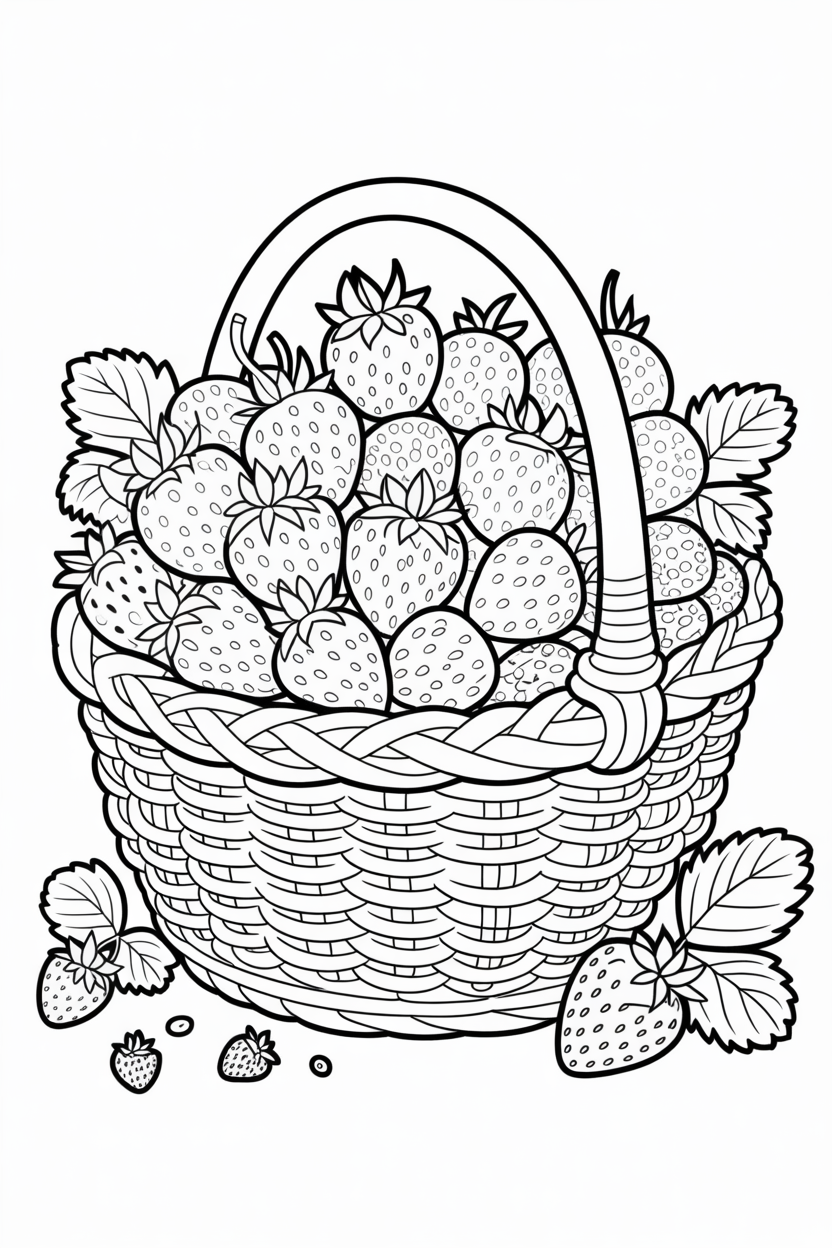 easy fruit coloring pages