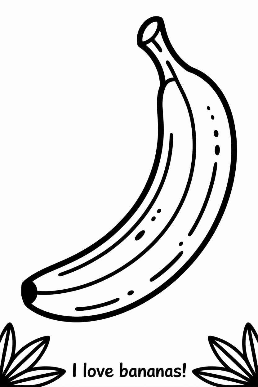 banana coloring pages free printable