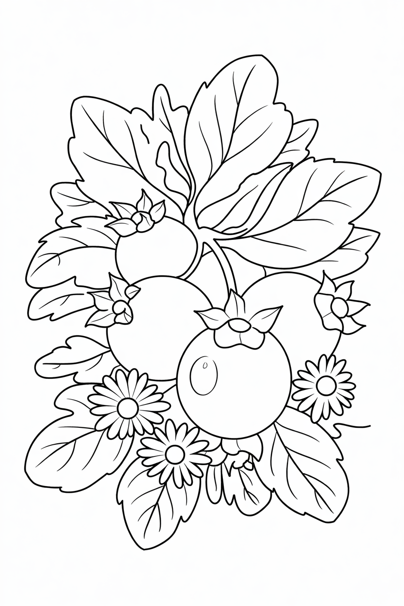 coloring fruits worksheets pdf